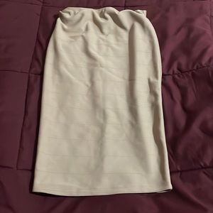 Tan pencil skirt